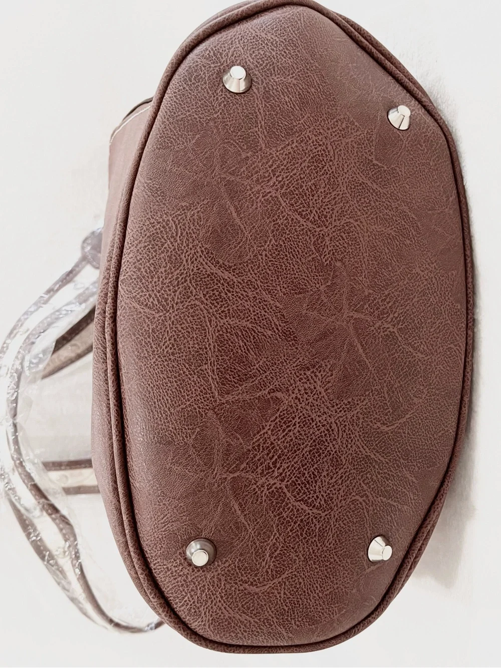 Brown and Cream Embellished Cross Satchel Tote NWT
